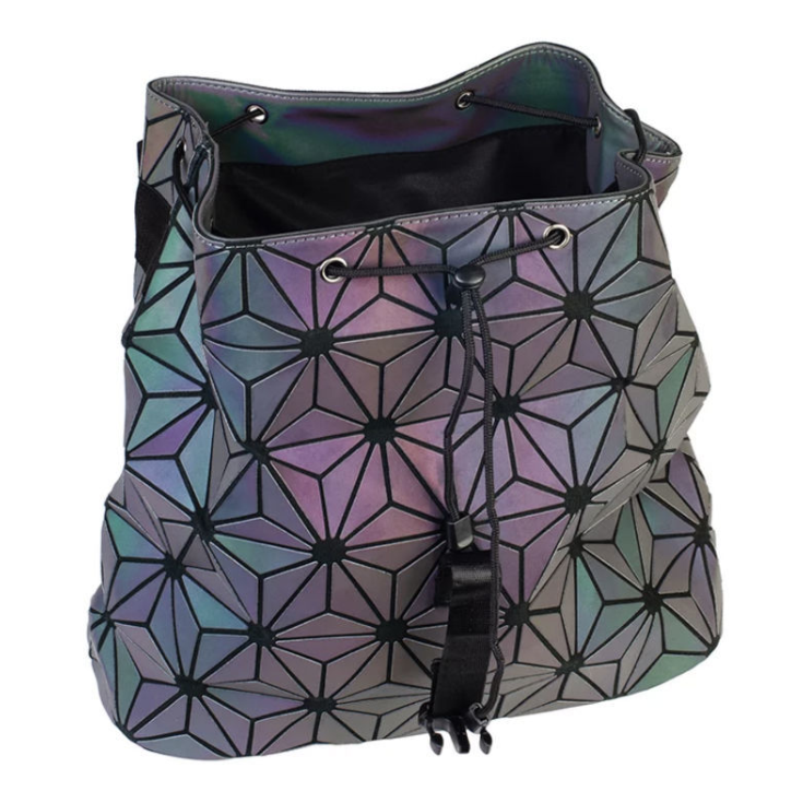Светящийся неоновый рюкзак-сумка Хамелеон. Светоотражающий рюкзак (р.L) - фото 6 - id-p109165628
