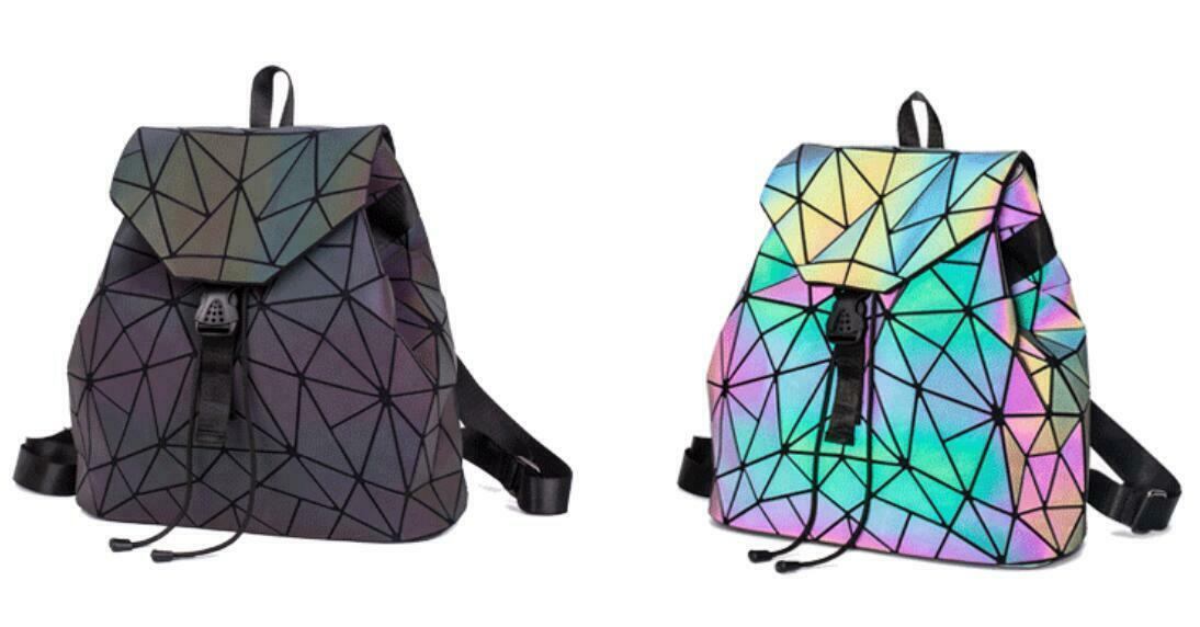 Светящийся неоновый рюкзак-сумка Хамелеон. Светоотражающий рюкзак (р.L) - фото 2 - id-p109165628