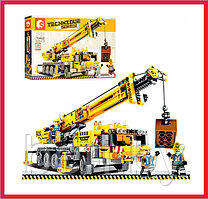 701800 Конструктор Sembo Technique "Передвижной подъемный кран", аналог Lego Technic 8053, 665 деталей