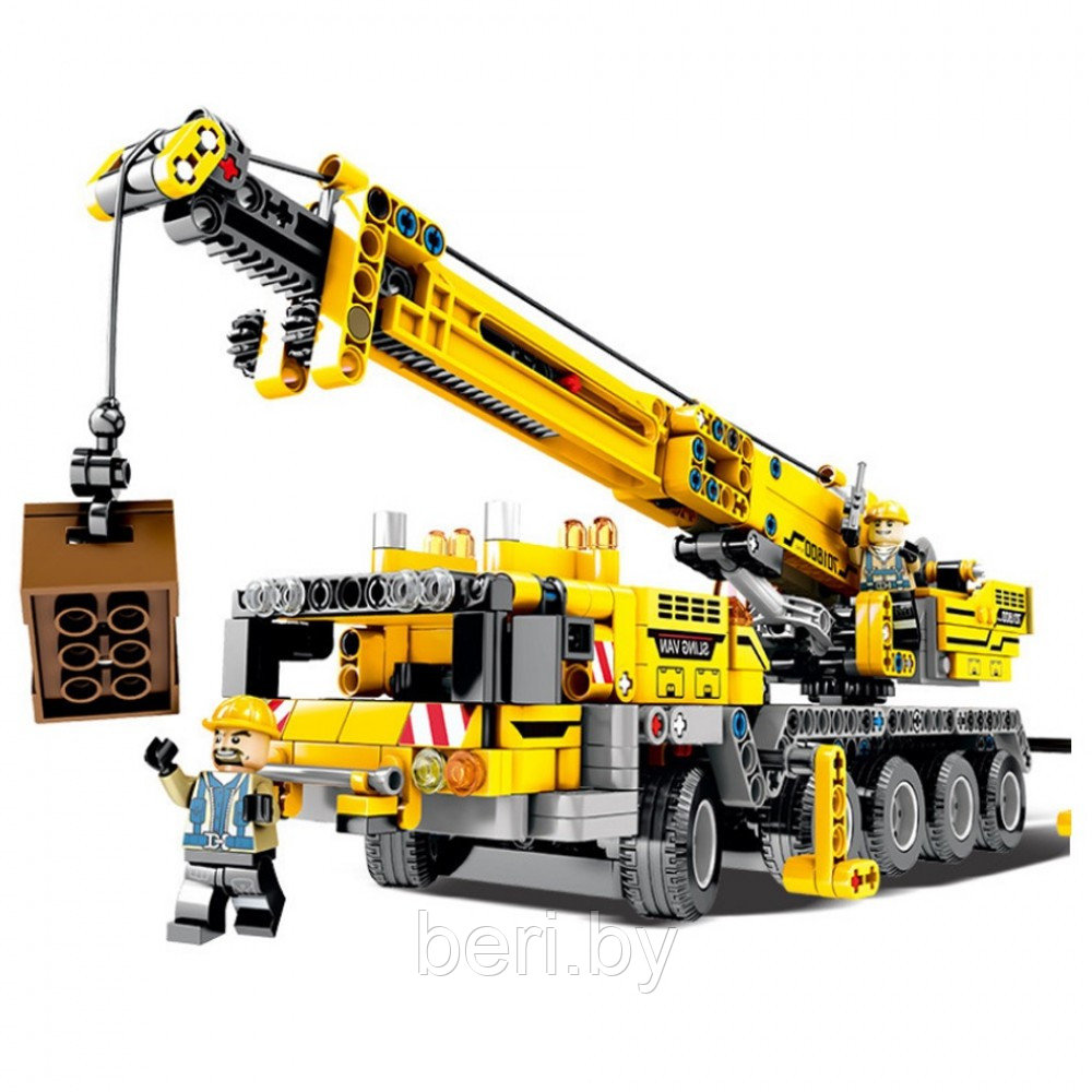 701800 Конструктор Sembo Technique "Передвижной подъемный кран", аналог Lego Technic 8053, 665 деталей - фото 3 - id-p109167141