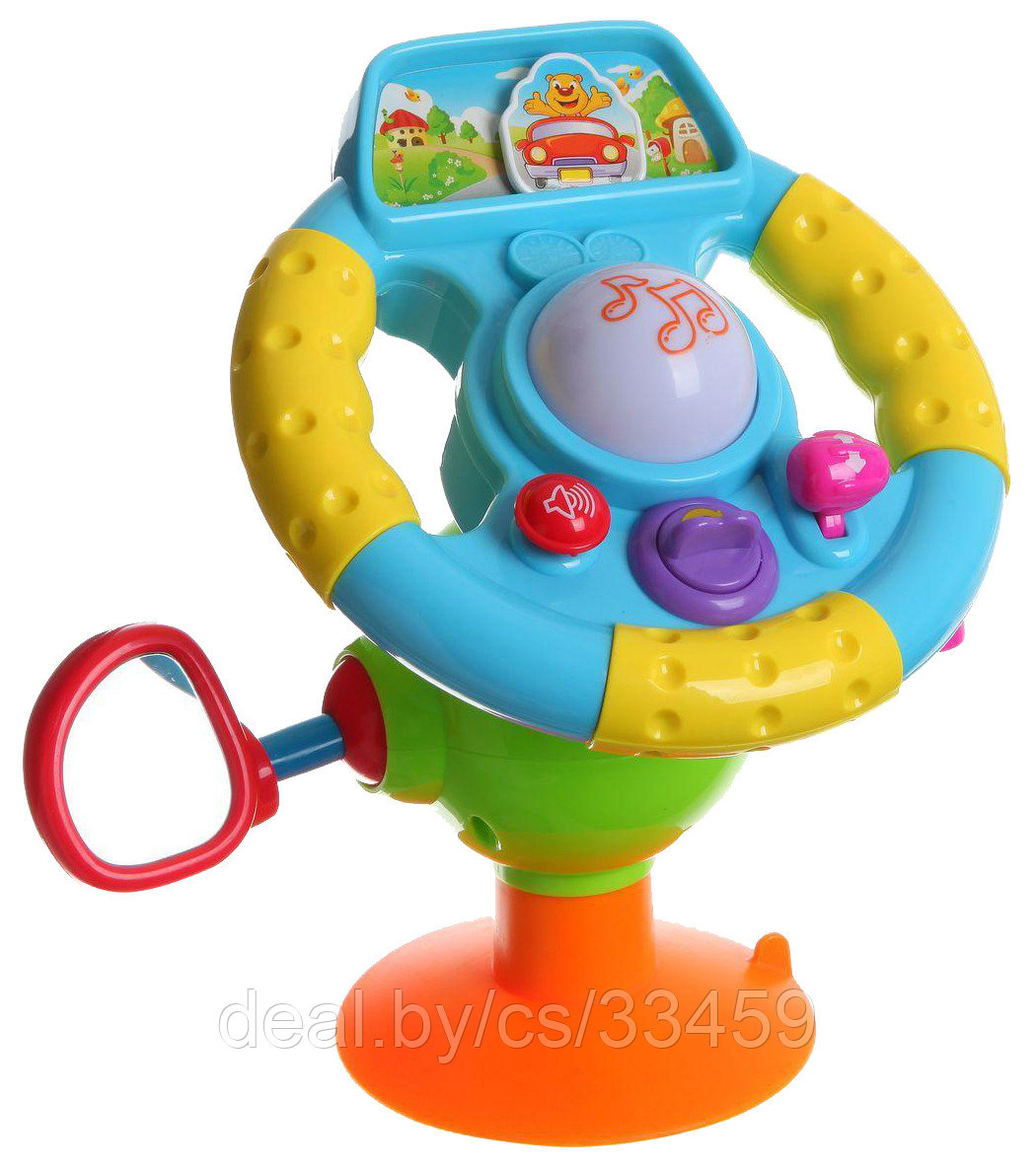 Игрушка «Детский руль Весёлый шафёр»с присоской+свет+звук, . PLAY SMART, фото 1