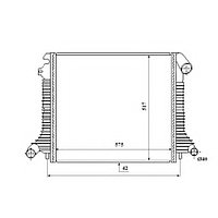 Радиатор системы охлаждения 575x510x42\ MB Atego 98-04