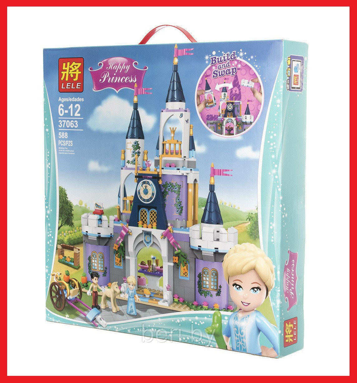 37063 Конструктор Lele "Волшебный замок Золушки", 588 деталей, Аналог Lego Disney Princess 41154 - фото 1 - id-p109177114