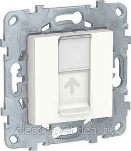 Розетка компьютерная Schneider Electric Unica New NU541118 (RJ45, cat.5e, UTP, белая) - фото 1 - id-p109177322