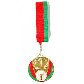 Медаль  6.5см с ленточкой , арт.5201-7-G (1 место)