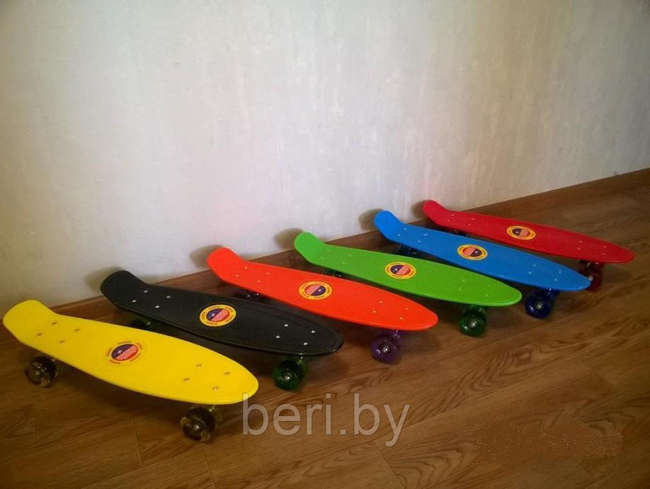 Скейтборд, пенниборд, пенниборд для начинающих Penny Board 56,5 см, арт 350-1 - фото 5 - id-p109234090
