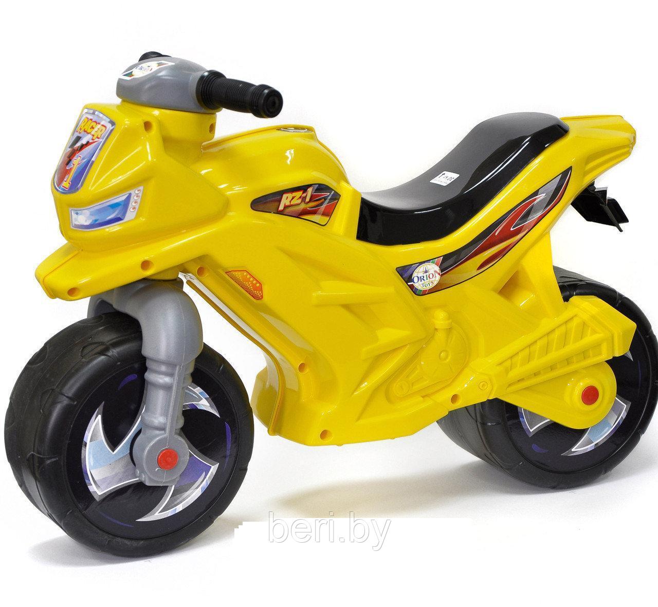 Мотоцикл каталка Сузуки 501 ORION МУЗЫКАЛЬНЫЙ (Орион) от 2-х лет, желтый - фото 1 - id-p109234584