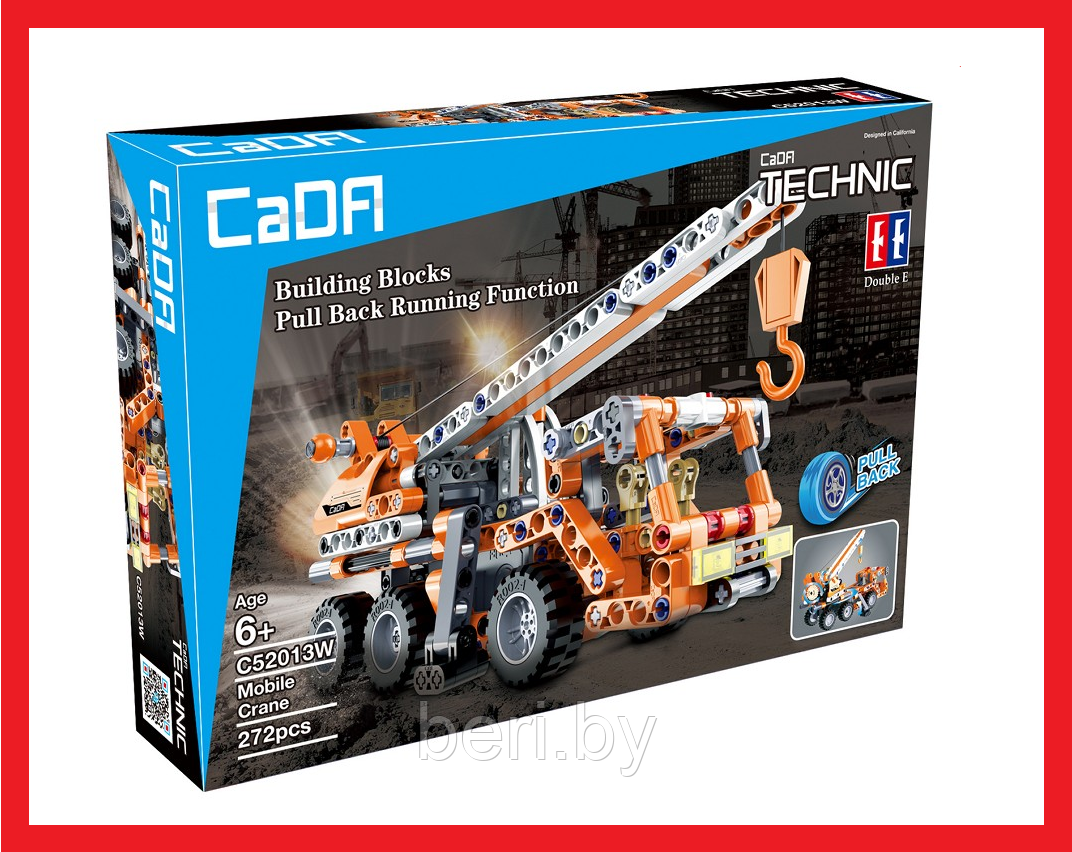 C52013W Конструктор CaDA Technic инерционный Автокран, 272 детали (C52013W)