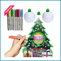Набор для раскрашивания новогоднего шара Magic Tree (Ёлочка, 3 шара, 8 маркеров). Новый год 2020