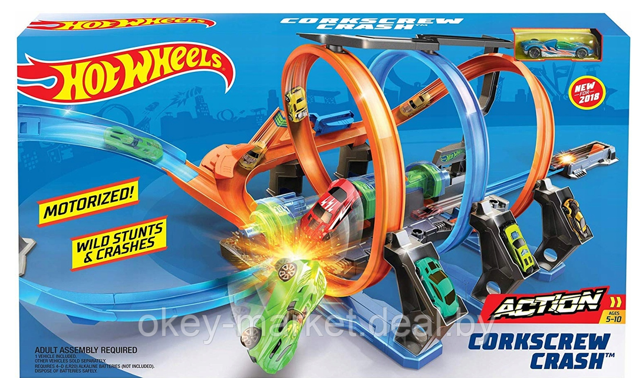 Игровой набор Hot Wheels Винтовое столкновение FTB65 - фото 8 - id-p109244039