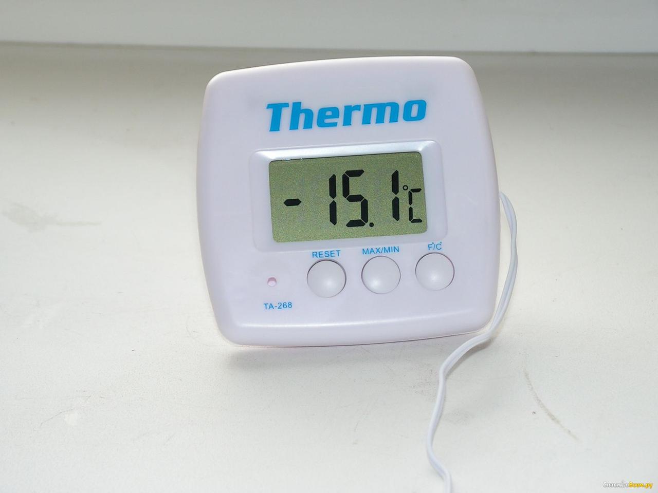 Термометр электронный 2 режима, с уличным датчиком - фото 3 - id-p109263793