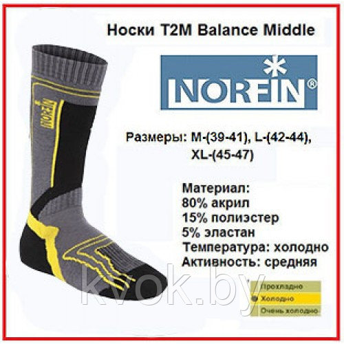 Термоноски NORFIN BALANCE MIDLE T2М - фото 2 - id-p109263858