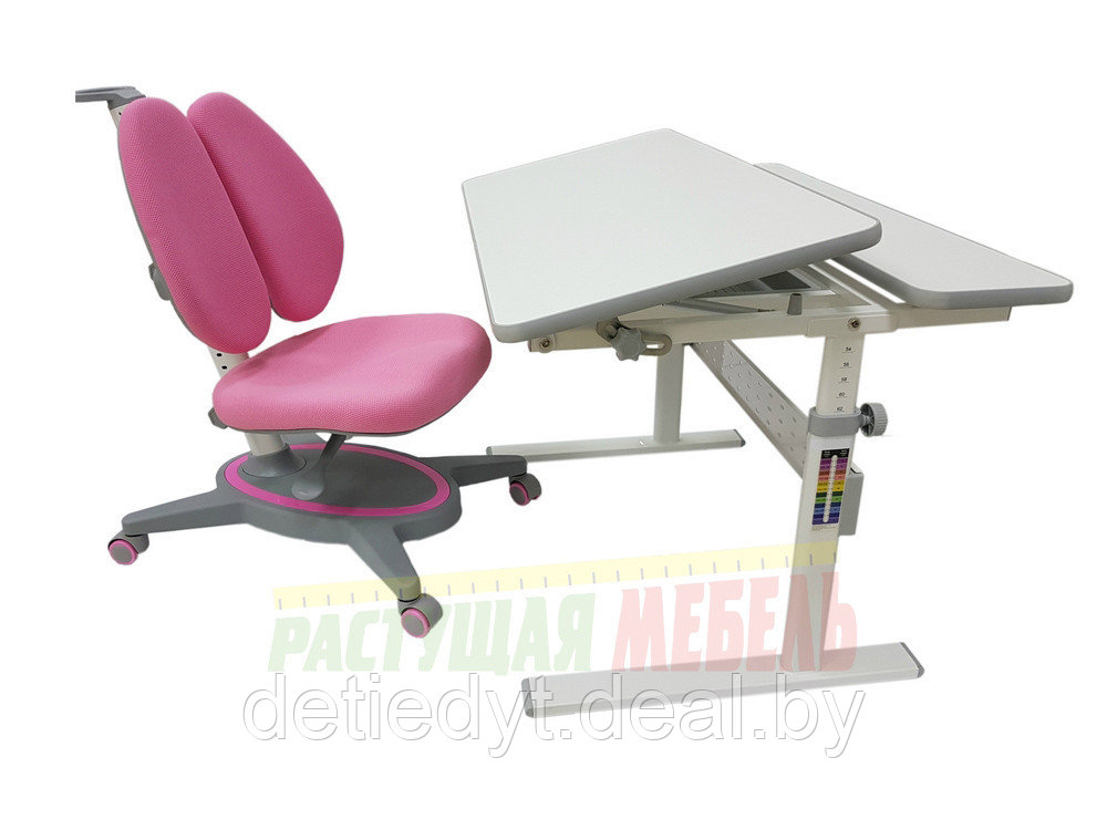 Растущая парта Picasso E201+стул Smart DUO MC204 розовый - фото 1 - id-p109264055
