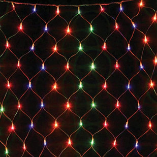 Новогодняя гирлянда 1,5м * 1,5 м (сетка LED лампы разноцветные)