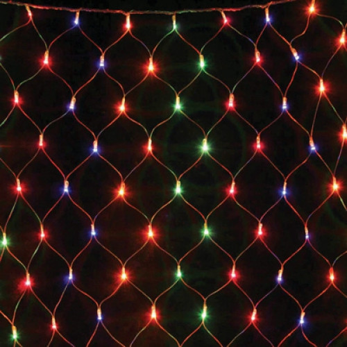 Новогодняя гирлянда 1,8м * 1,8 м (сетка LED лампы разноцветные)