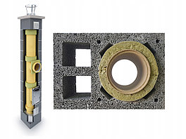 Керамический дымоход с двойной вентиляцией Kamen Uniwersal S2W -