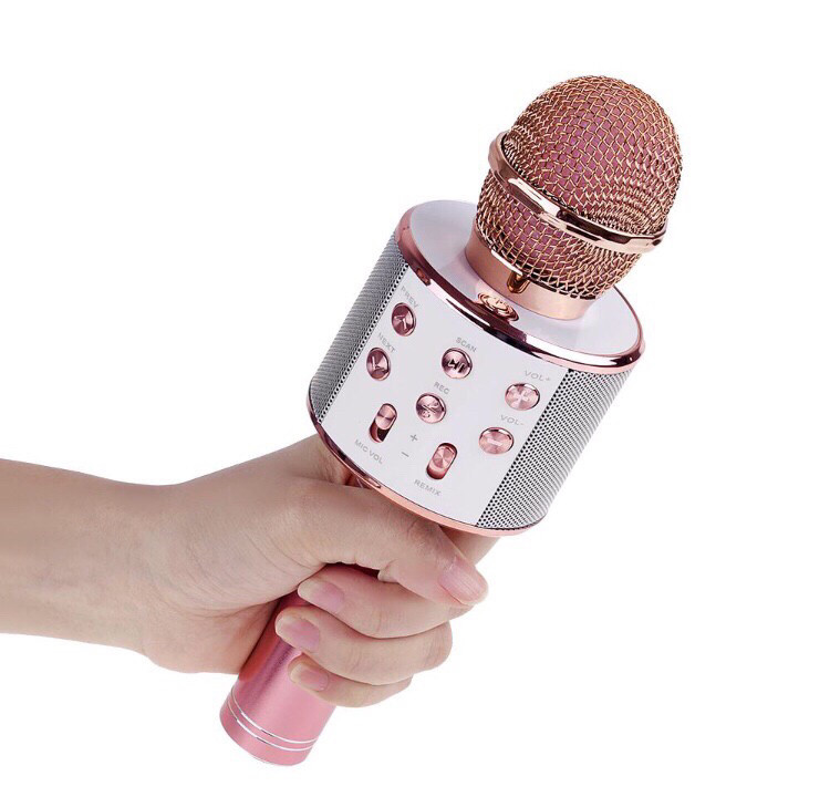 Микрофон караоке Wster Ws858 (Розовый) - фото 2 - id-p109285816