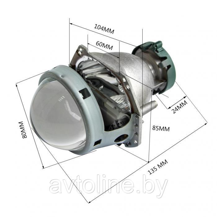 Линза биксеноновая HELLA 5R 3.0 дюйма под D-лампы (1 шт, без маски) - фото 4 - id-p107216404