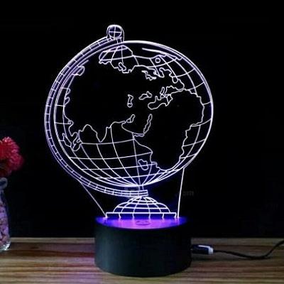 3D светильник «Глобус» от USB, 7 режимов цвета