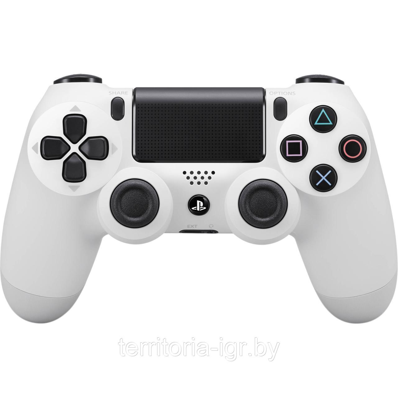 (PS4/PS5) Геймпад беспроводной Sony Dualshock 4 Белый (White) 2-я ревизия V2 [CUH-ZCT2E] Оригинал