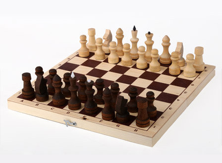 Шахматы ОРЛОВСКАЯ ЛАДЬЯ Шахматы обиходные парафинированные в комплекте с доской P-4, фото 2