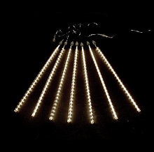 LED гирлянда "Сосульки-Трубки", тепло-белые, 7штх50см