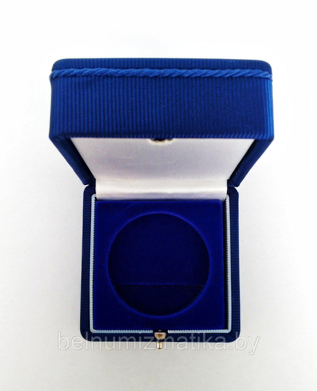 Футляр для 1 монеты Ø 45.00 mm синий с тканью - фото 1 - id-p109309046