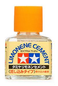 Фиксатор Tamiya Cement Limonene Extra Thin с запахом лимона, с кисточкой, 40мл. - фото 1 - id-p14212071