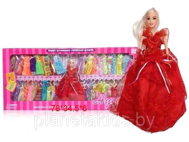 Кукла типа БАРБИ с набором платьев JWR237 - фото 2 - id-p109328704