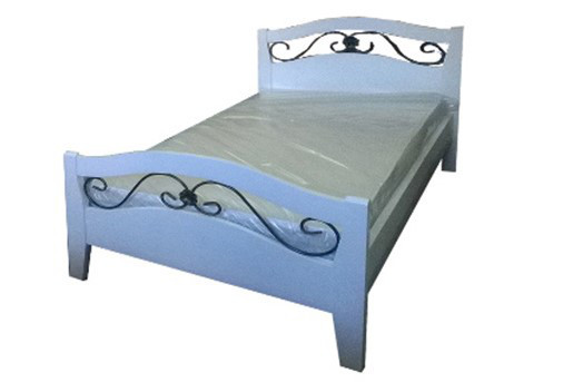 Кровать Глория 9 (900) 90 см белая эмаль односпальная