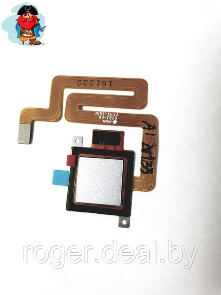 Шлейф для Xiaomi Redmi 4 в сборе со сканером отпечатком пальцев, цвет: белый - фото 1 - id-p100262983