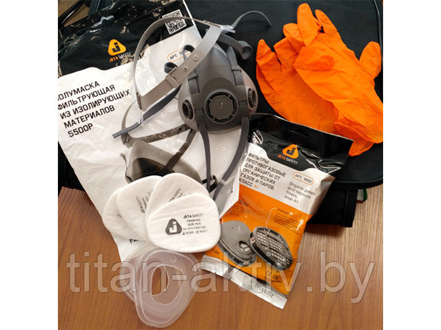 Полумаска 5500Р с фильтрами 5510 А1 с предфильтрами и с держателями Jeta Safety (комплект) (р-р М, д