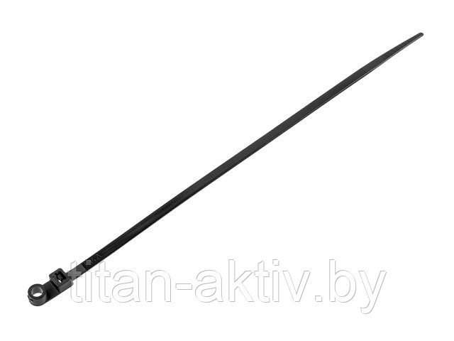 Хомут-стяжка с монтажным отверстием 4.8х370 мм черный (100 шт в уп.) STARFIX