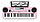 Детский синтезатор пианино с микрофоном и USB, арт. 328-20 (черный и розовый), фото 2