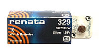 Батарейка часовая Renata Silver Oxide 329, блистер 1