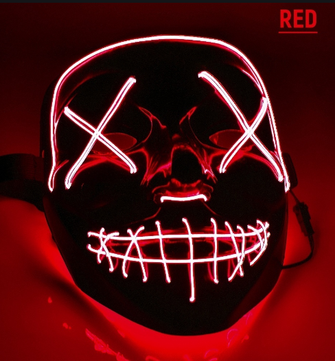 Неоновая маска "Судная ночь" LED маска для вечеринок