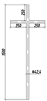 Крест католический из трубы ø42.4