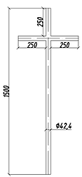 Крест католический из трубы ø42.4