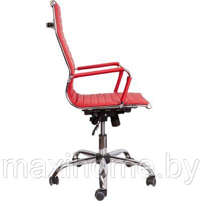 Кресло поворотное ELEGANCE NEW CHROME экокожа Красный - фото 2 - id-p109386485