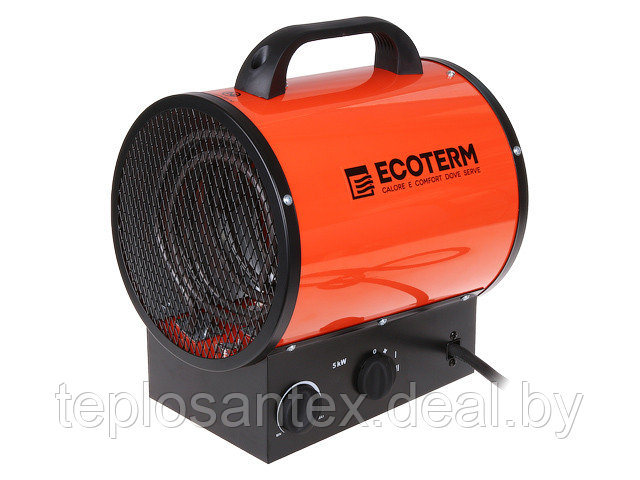 Нагреватель воздуха электрический Ecoterm EHR-05/3Е (5 кВт, 380В, термостат) в Гомеле - фото 1 - id-p109386842