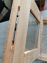 Окно 30х30 для бани со стеклопакетом (ольха), фото 2
