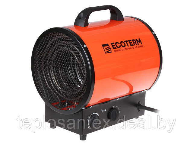 Нагреватель воздуха электрический Ecoterm EHR-09/3Е (9 кВт, 380В, термостат) в Гомеле
