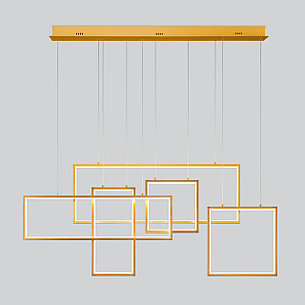 Подвесной светодиодный светильник с пультом управления 90178/5 золото Direct Eurosvet, фото 2