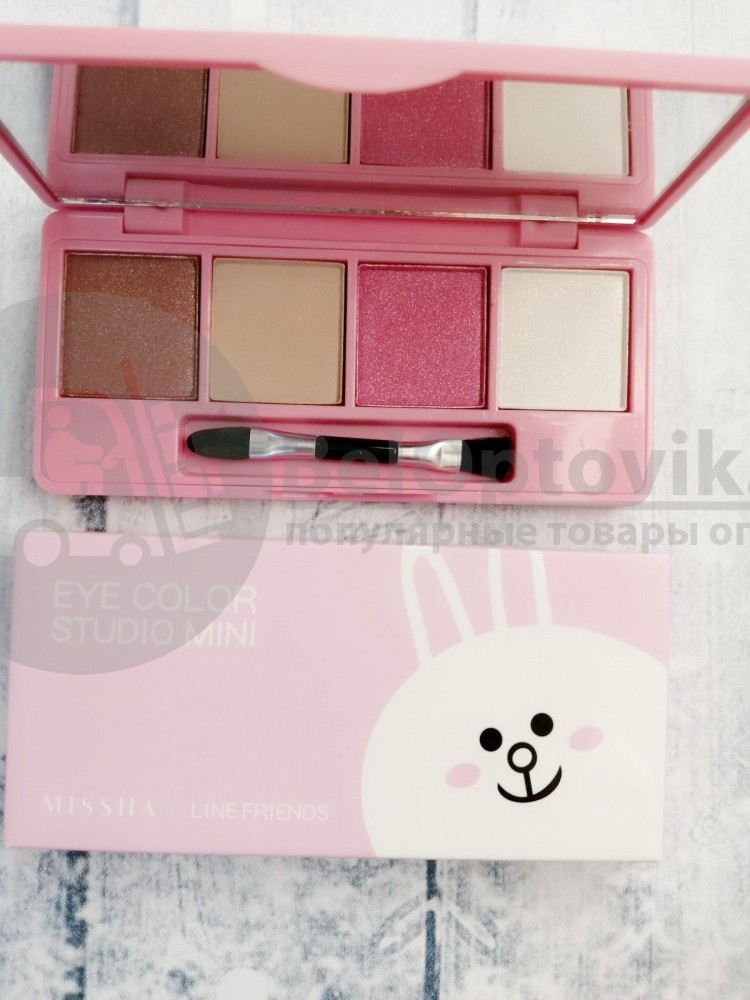 Тени для век Missha Line Friends Edition Eye Color Studio Mini Утка - duck - фото 3 - id-p109388869