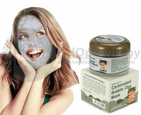 Маска для лица пузырьковая для глубокой очистки Bioaqua Skin Care Carbonated Bubble Clay Mask, 100 г - фото 4 - id-p109388875