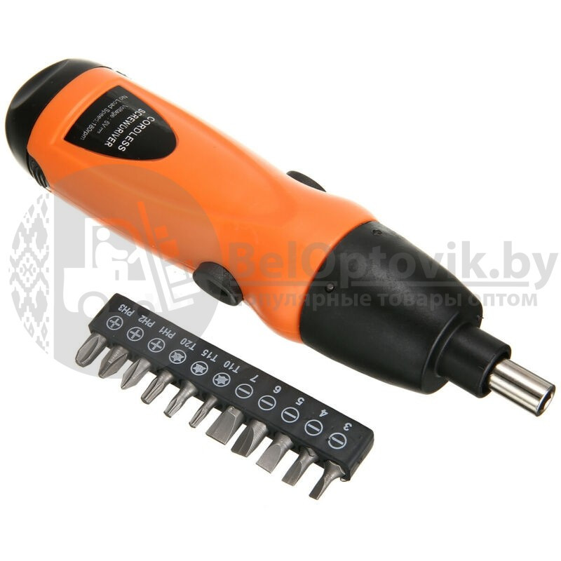 Электрическая отвертка на батарейках X-Power Cordless Screwdriver с набором бит KCS12A - фото 2 - id-p109388913