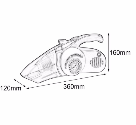 Автомобильный пылесос 4 в 1 Car Vacuum Cleaner DS12V - фото 4 - id-p109397621