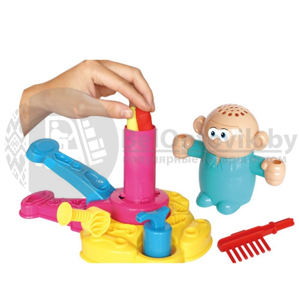 Набор для лепки Play-Doh мягкий пластилин Парикмахер (НОВИНКА - ОСЕНЬ 2019) Barber Color Mud Suit - фото 4 - id-p109388983