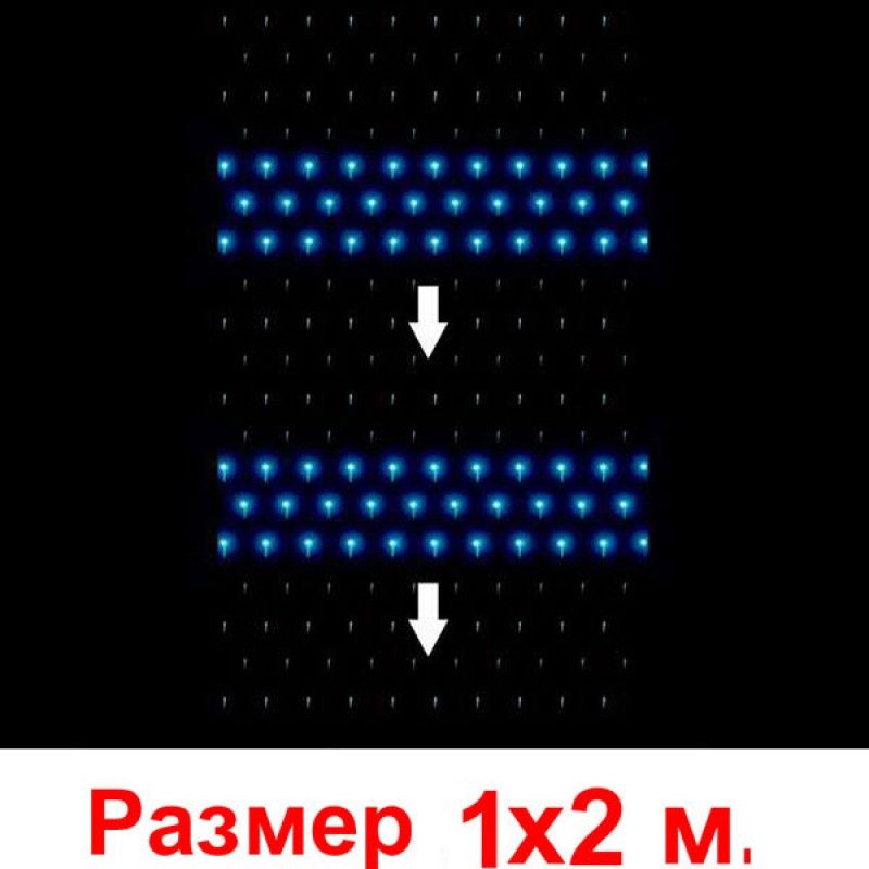 LED сетка «Водопад» 1*2м, 240 светодиодов - фото 1 - id-p109399689