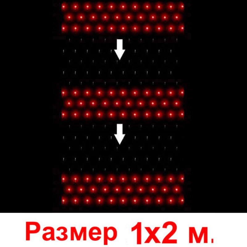 LED сетка «Водопад» 1*2м, 240 светодиодов - фото 3 - id-p109399689